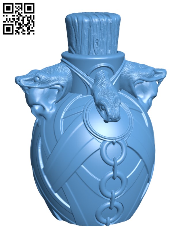Poison - Potion H002066 file stl free download 3D Model for CNC and 3d printer