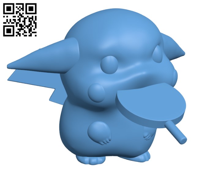 Pokemon - Pikachu H002192 file stl free download 3D Model for CNC and 3d printer