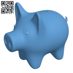 Porky – Piggy Bank H001788 file stl free download 3D Model for CNC and 3d printer
