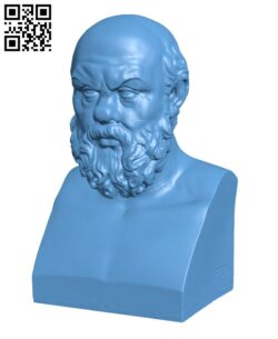 Portrait of Socrates H002309 file stl free download 3D Model for CNC and 3d printer