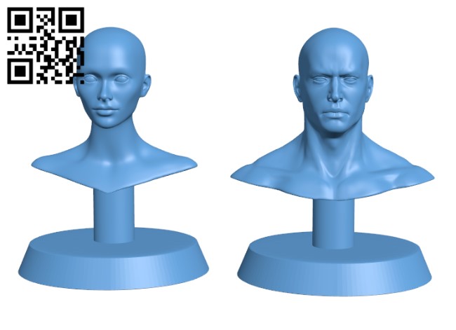 Practice Busts H002249 file stl free download 3D Model for CNC and 3d printer