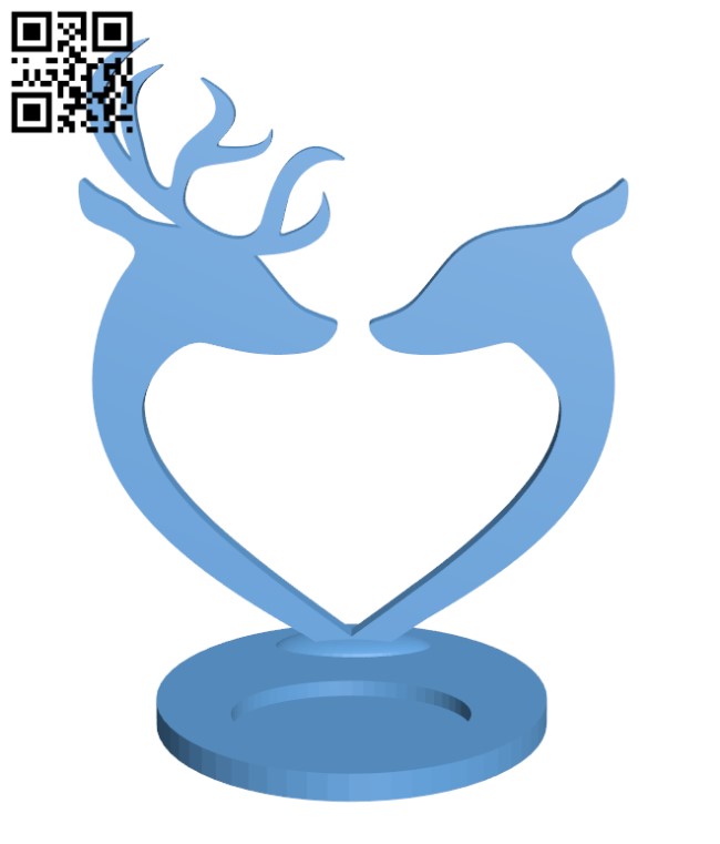 Reindeer Candle Holder H001478 file stl free download 3D Model for CNC and 3d printer
