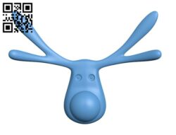 Reindeer Hanger for Christmas H001414 file stl free download 3D Model for CNC and 3d printer