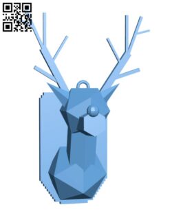 Reindeer Head -Christmas Ornament H001480 file stl free download 3D Model for CNC and 3d printer