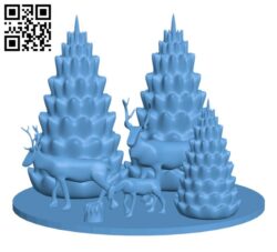 Reindeer Night – Christmas H001481 file stl free download 3D Model for CNC and 3d printer