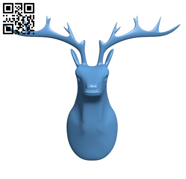 Reindeer bust H001477 file stl free download 3D Model for CNC and 3d printer