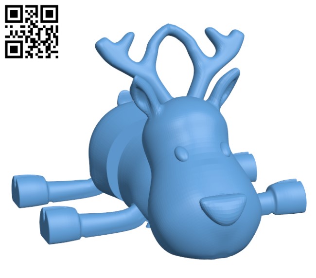 Reindeer with cork body H001482 file stl free download 3D Model for CNC and 3d printer