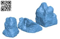 Rock Formations H002195 file stl free download 3D Model for CNC and 3d printer