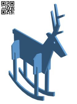 Rocking deer H001709 file stl free download 3D Model for CNC and 3d printer