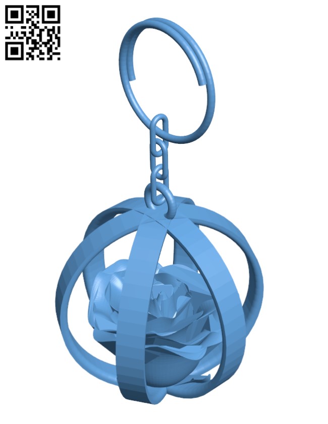 Rose Keychain H001890 file stl free download 3D Model for CNC and 3d printer