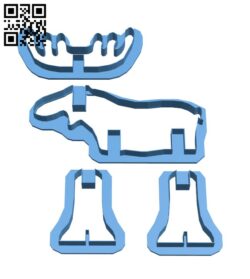 Rudolph cookie cutter H001837 file stl free download 3D Model for CNC and 3d printer