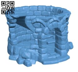 Ruined Tower H002196 file stl free download 3D Model for CNC and 3d printer