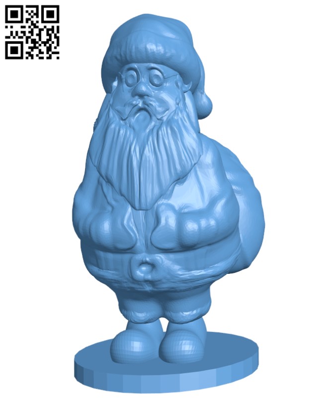 Santa Claus and sack H001710 file stl free download 3D Model for CNC and 3d printer