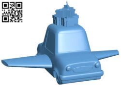 Santa’s flying car for Xmas H001677 file stl free download 3D Model for CNC and 3d printer