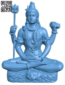 Shiva in Meditation on Tiger Skin H002006 file stl free download 3D Model for CNC and 3d printer
