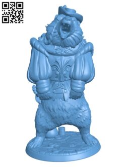 Sir Bearington the Knight H001840 file stl free download 3D Model for CNC and 3d printer