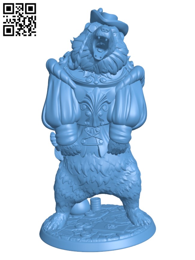 Sir Bearington the Knight H001840 file stl free download 3D Model for CNC and 3d printer