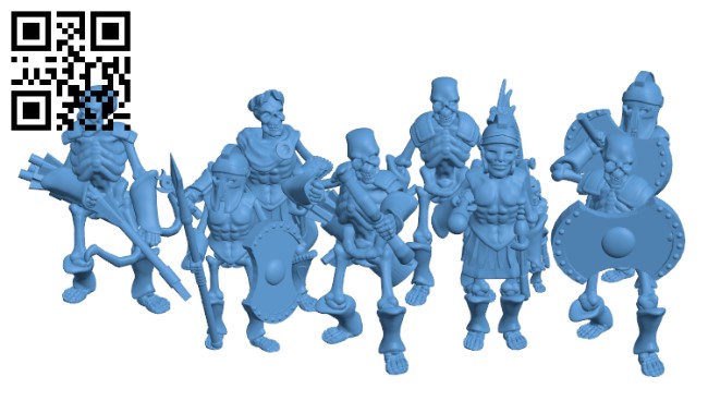 Skeleton Horde H002253 file stl free download 3D Model for CNC and 3d printer