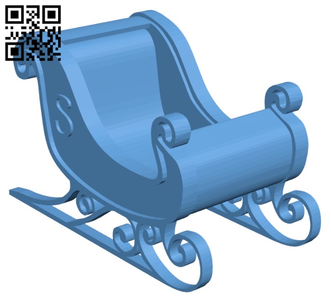 Sleigh - Tinkercad Christmas H001678 file stl free download 3D Model for CNC and 3d printer
