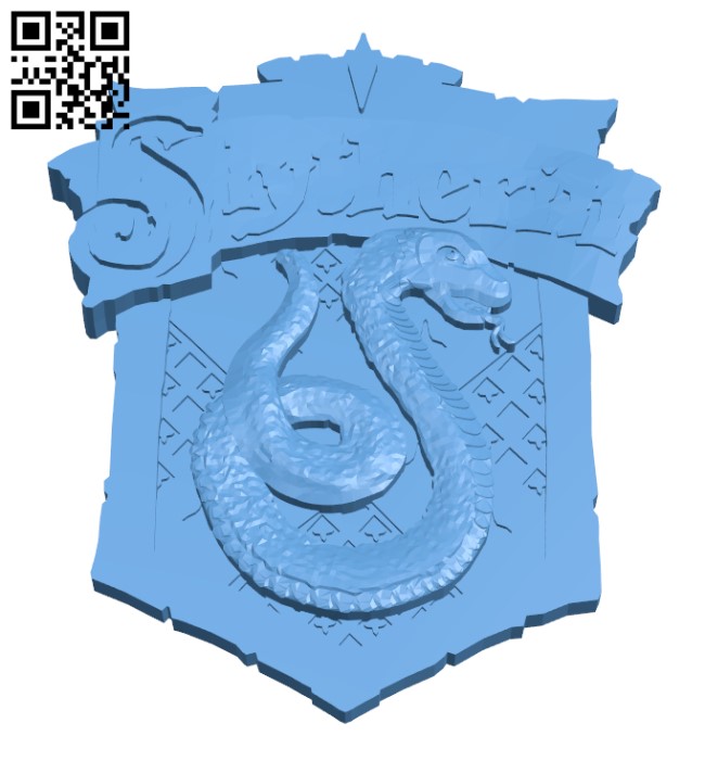 Slytherin House Badge - Harry Potter H002254 file stl free download 3D Model for CNC and 3d printer
