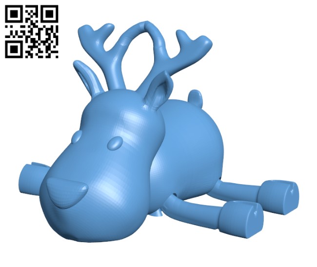 Small Jointed Reindeer H001485 file stl free download 3D Model for CNC and 3d printer