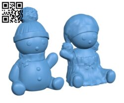 Snowchildren H001714 file stl free download 3D Model for CNC and 3d printer