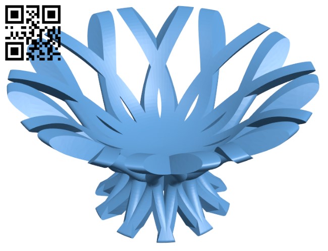 Snowflake bowl H001964 file stl free download 3D Model for CNC and 3d printer
