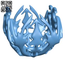 Snowflake candle holder H001606 file stl free download 3D Model for CNC and 3d printer
