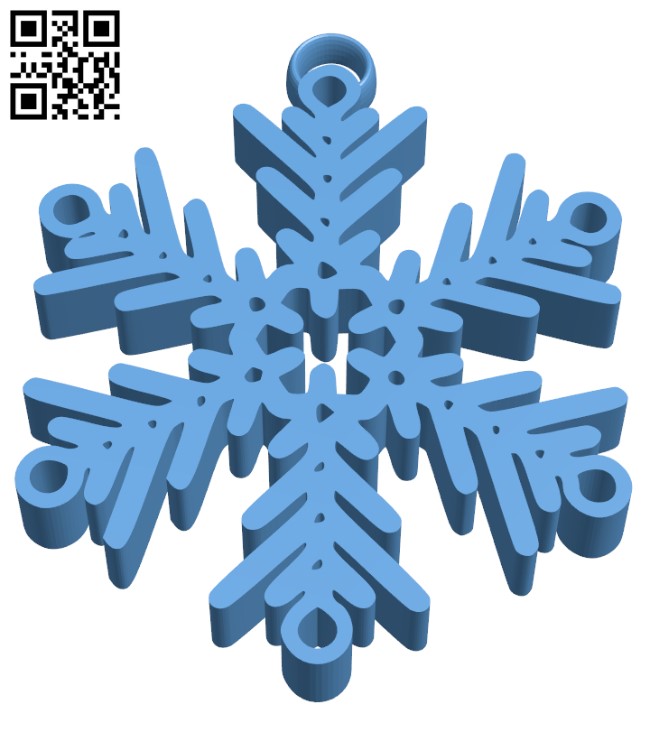 Snowflake earrings H001715 file stl free download 3D Model for CNC and 3d printer