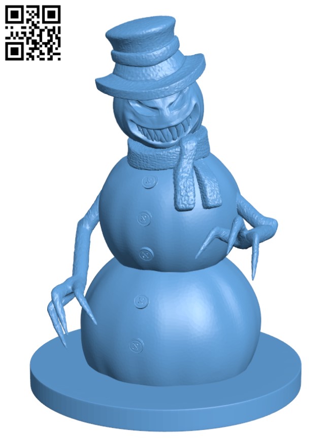 Snowman H001844 file stl free download 3D Model for CNC and 3d printer