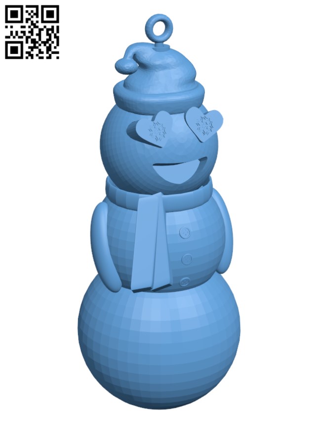 Snowman emoji H001894 file stl free download 3D Model for CNC and 3d printer