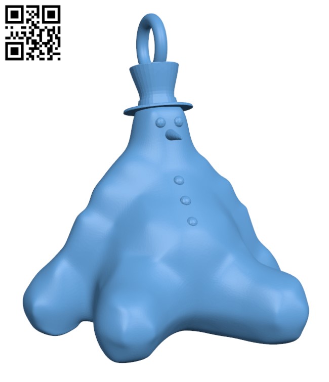 Snowman ornament H001488 file stl free download 3D Model for CNC and 3d printer