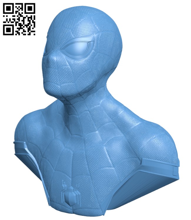 Spiderman bust - Superhero H002009 file stl free download 3D Model for CNC and 3d printer
