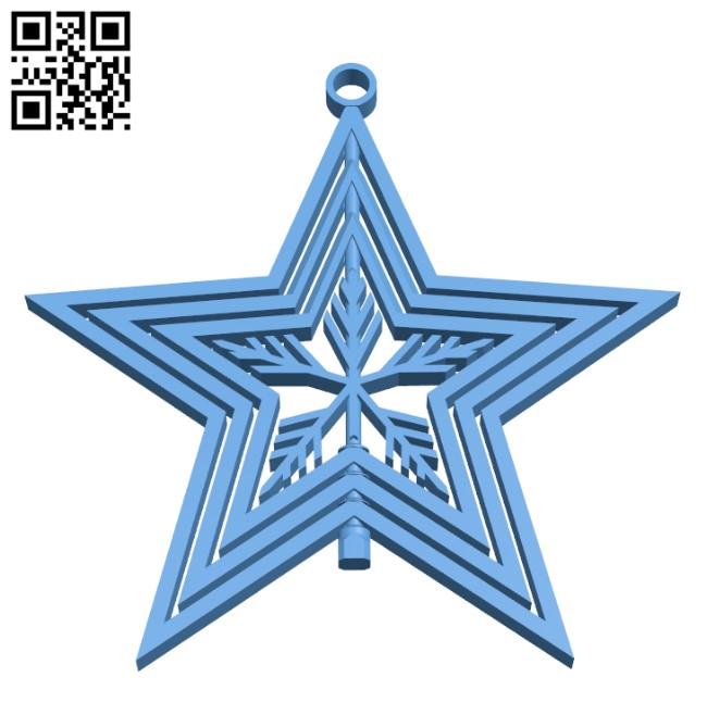 Spinning Stars Snowflake Ornament H001848 file stl free download 3D Model for CNC and 3d printer