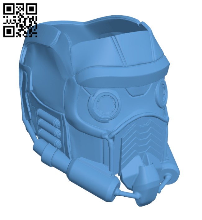 Star lord's Mask H002201 file stl free download 3D Model for CNC and 3d printer