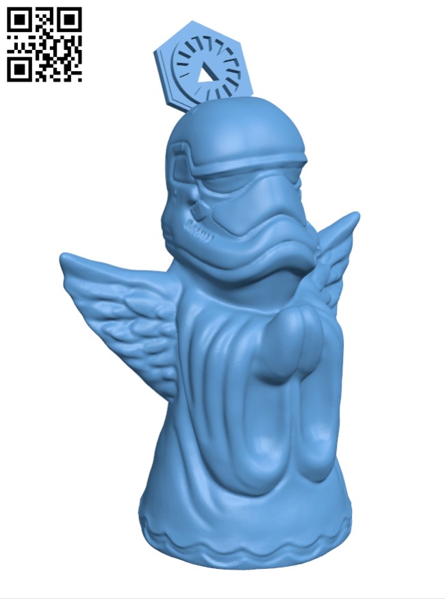 Stormtrooper angel - Christmas H001554 file stl free download 3D Model for CNC and 3d printer