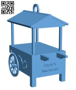 Sweet Cart Christmas Ornament H001431 file stl free download 3D Model for CNC and 3d printer