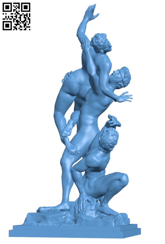 The Abduction of the Sabine Women in Florence, Italy H002019 file stl free download 3D Model for CNC and 3d printer