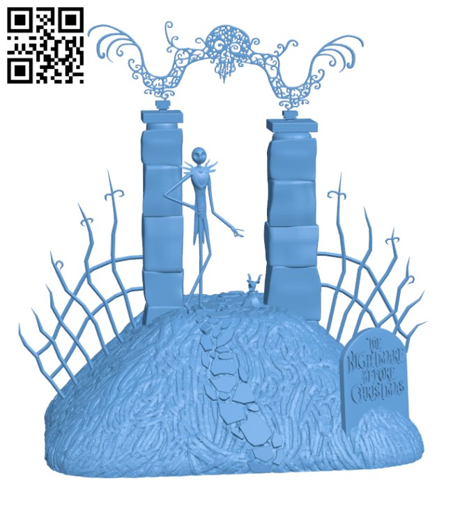 The Nightmare Before Christmas H001904 file stl free download 3D Model for CNC and 3d printer