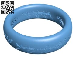 The One Ring H001610 file stl free download 3D Model for CNC and 3d printer