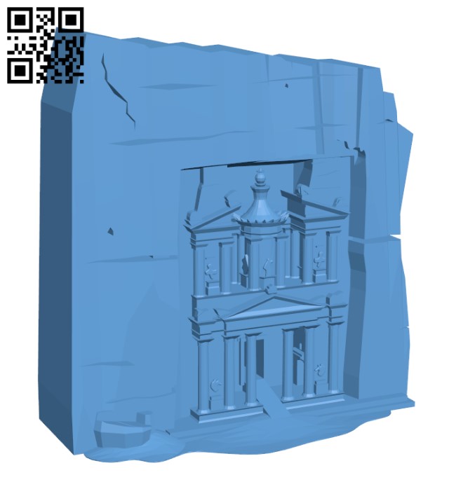 The Treasury at Petra, Jordan H001907 file stl free download 3D Model for CNC and 3d printer