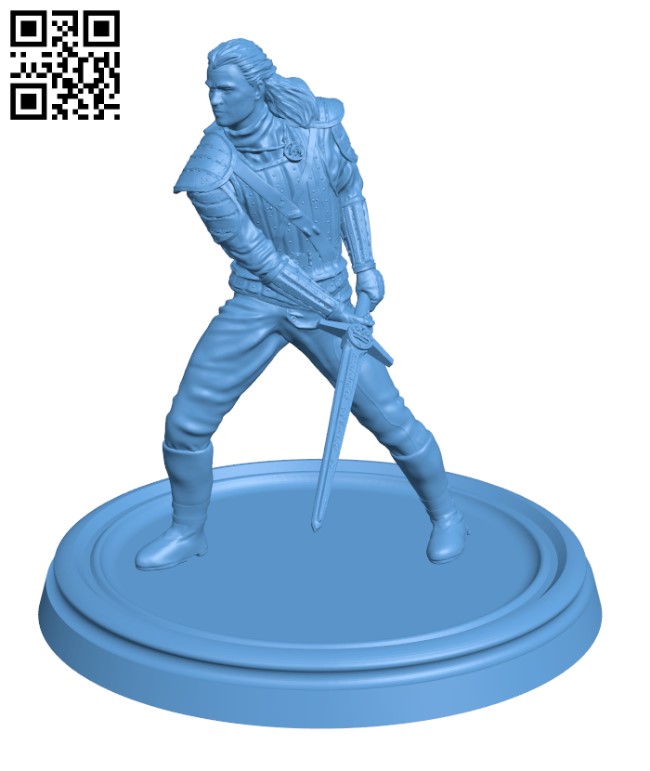 The Witcher - Henry Cavill H002075 file stl free download 3D Model for CNC and 3d printer