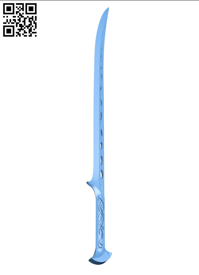 Thranduil Sword - The Hobbit H002076 file stl free download 3D Model for CNC and 3d printer