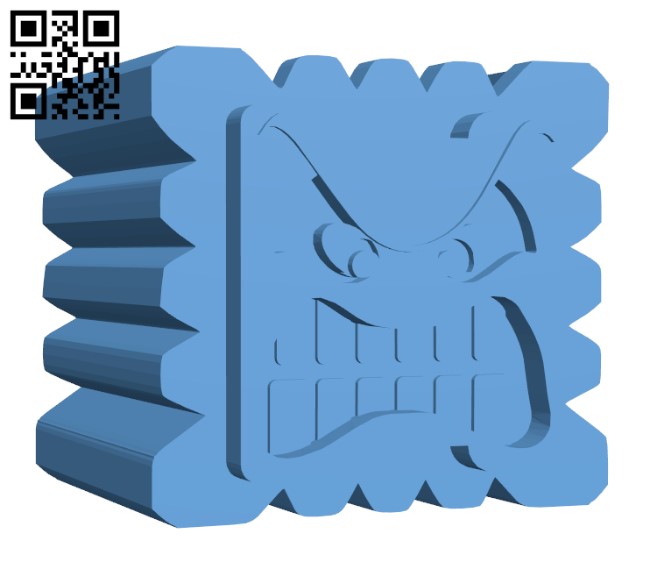 Thwomp box - Mario H002083 file stl free download 3D Model for CNC and 3d printer