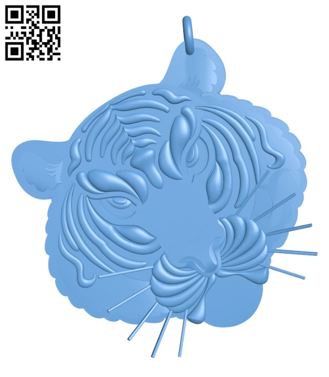 Tiger Face H002073 file stl free download 3D Model for CNC and 3d printer