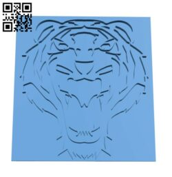 Tiger picture H002016 file stl free download 3D Model for CNC and 3d printer