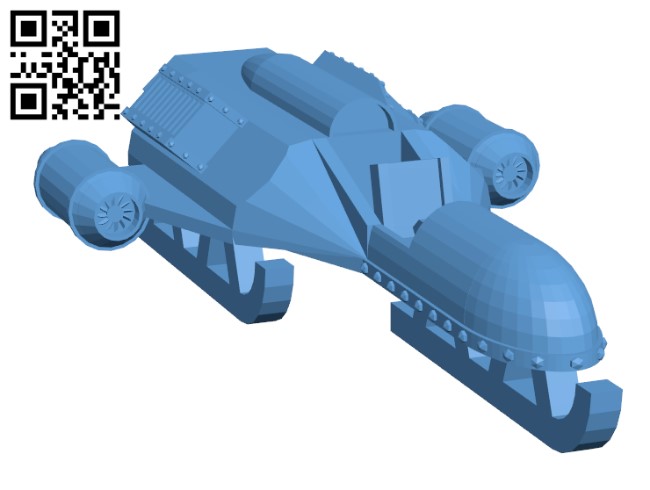 Tinkercad Christmas - Modern Jet Powered Santa Sled H001432 file stl free download 3D Model for CNC and 3d printer
