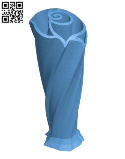 Twisted Rose Vase H002206 file stl free download 3D Model for CNC and 3d printer