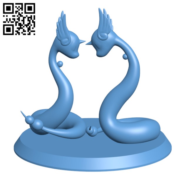 Two dragonair H001727 file stl free download 3D Model for CNC and 3d printer