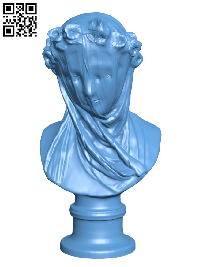 Veiled Lady at the Minneapolis Institute of Arts, USA H002265 file stl free download 3D Model for CNC and 3d printer